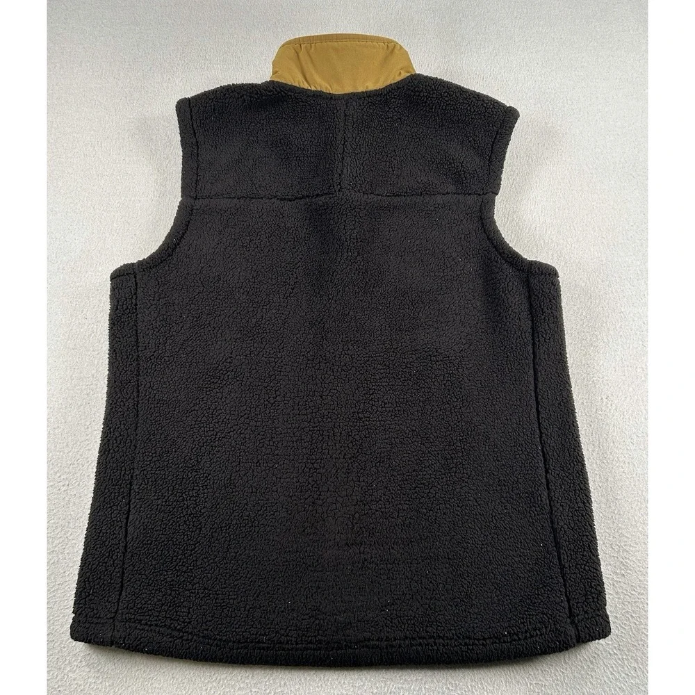 The North Face Sherpa Campshire Vest Men's MEDIUM Navy/Tan Full Zip